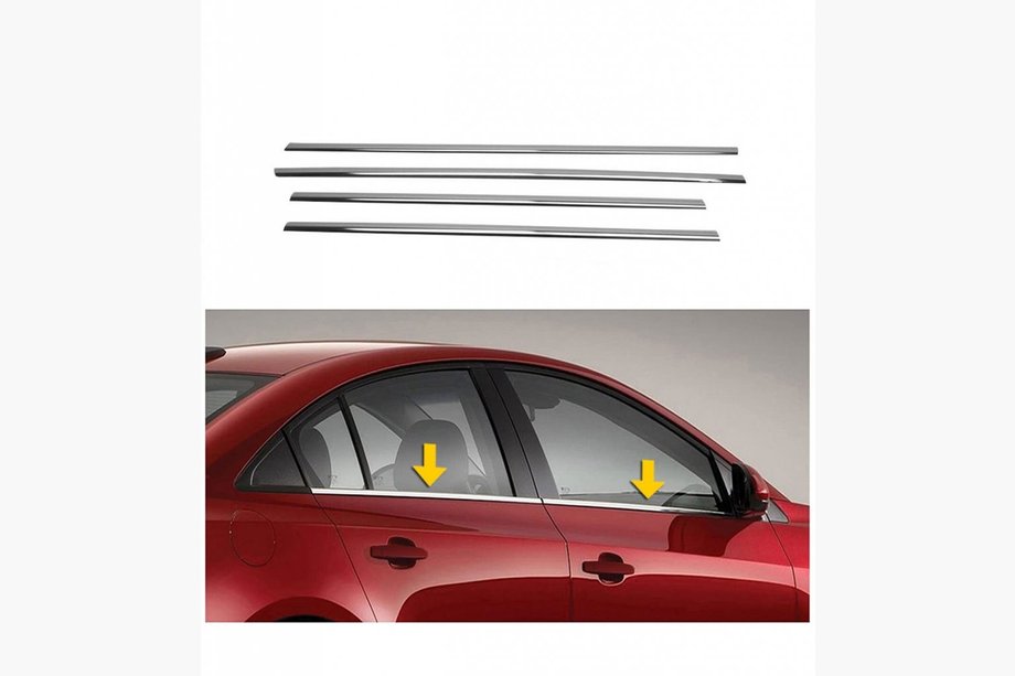Mazda 6 2003–2008 Raamomlijsting (4-delig, RVS) Image