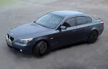 BMW 5 Serie E60/E61 2003–2010 Raamdeflectoren (set 4 stuks, SIM chroom) foto 1