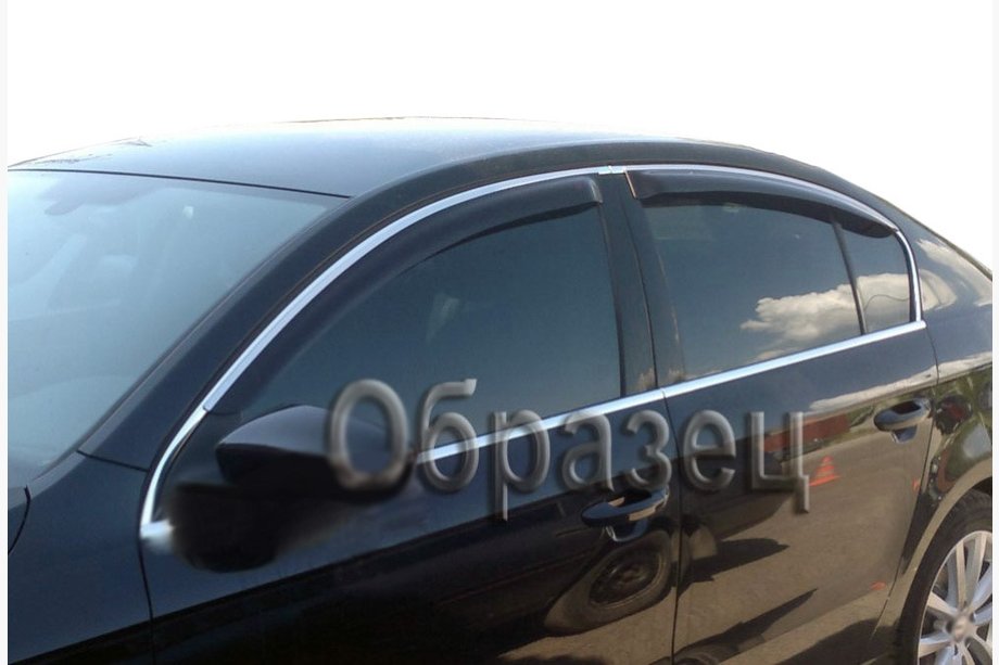 Volkswagen Touareg 2010–2018 Raamwinddeflectoren chroom (set van 4, SIM) Image