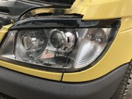 Mercedes Sprinter W901/902/903/904/905 1995–2006 Koplamp eyelids (zwart, ABS, 2000-2006) Mat zwart foto 1