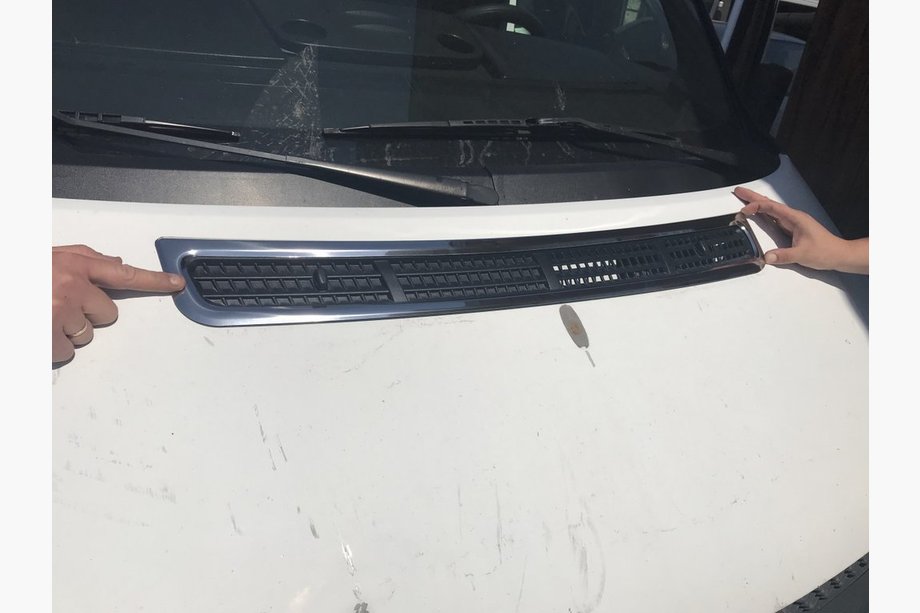 Ford Transit 2000–2014 Chroom sierstrip voor motorkap (RVS) Image