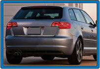 Audi A3 2012–2020 Kofferbakrand (RVS) foto 2