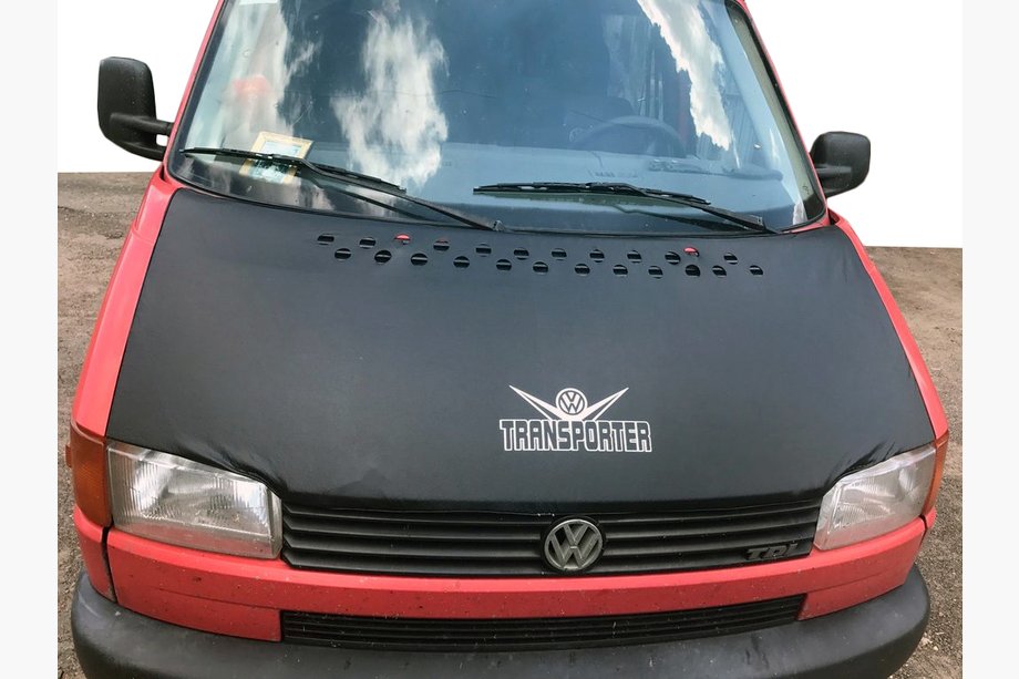 Volkswagen T4 Transporter 1990–2003 OPRUIMING! Motorkaphoes voor rechte motorkap (kunstleer) Image