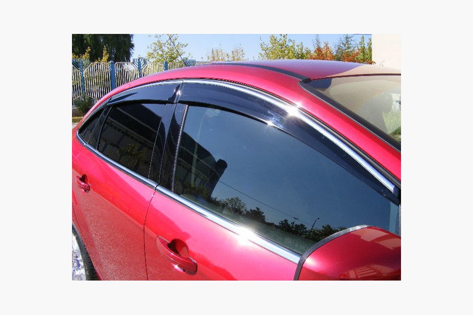 Honda Civic Sedan VIII 2006–2011 Raamwindschermen met chromen sierlijst (set van 4, Niken) Image