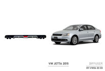 Volkswagen Jetta 2011–2018 Achterdiffuser spoilerlip (2014+, ABS, Zwart) foto 1