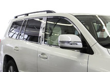 Lexus LX570/450d 2008–2022 Complete raamomlijsting en stijllijsten (RVS) foto 15