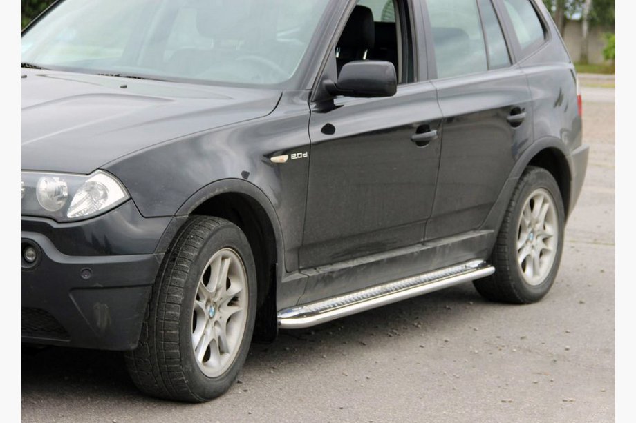 BMW X3 E83 2003–2010 Side steps KB001 (RVS) Image