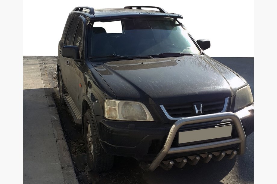 Honda CRV 1996–2001 Voorruitvizier (zwart hoogglans, 5 mm) Image