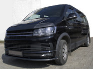 Volkswagen T6 2015–2024 Voorbumper lipspoiler carbonlook 2015-2018 (ABS) foto 1