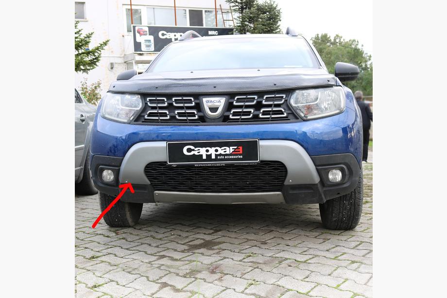 Renault Duster 2018–2024 Bovenste voorbumper lipspoiler (ABS, grijs) Image