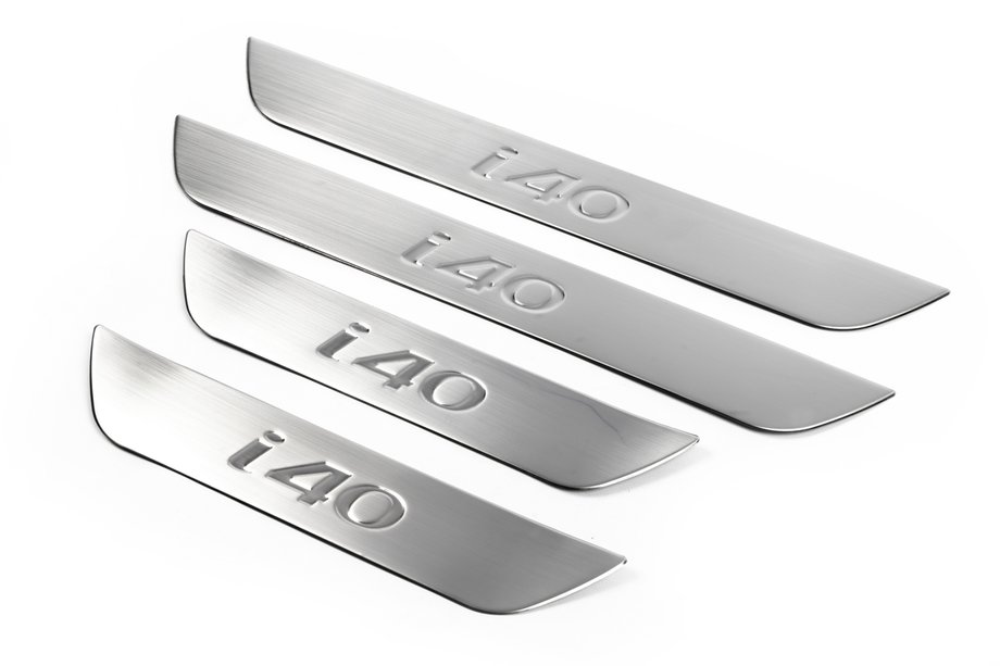 Hyundai I-40 2011–2019 OmsaLine instaplijsten (set 4 st., RVS) Image