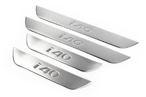 Hyundai I-40 2011–2019 OmsaLine instaplijsten (set 4 st., RVS) foto 1