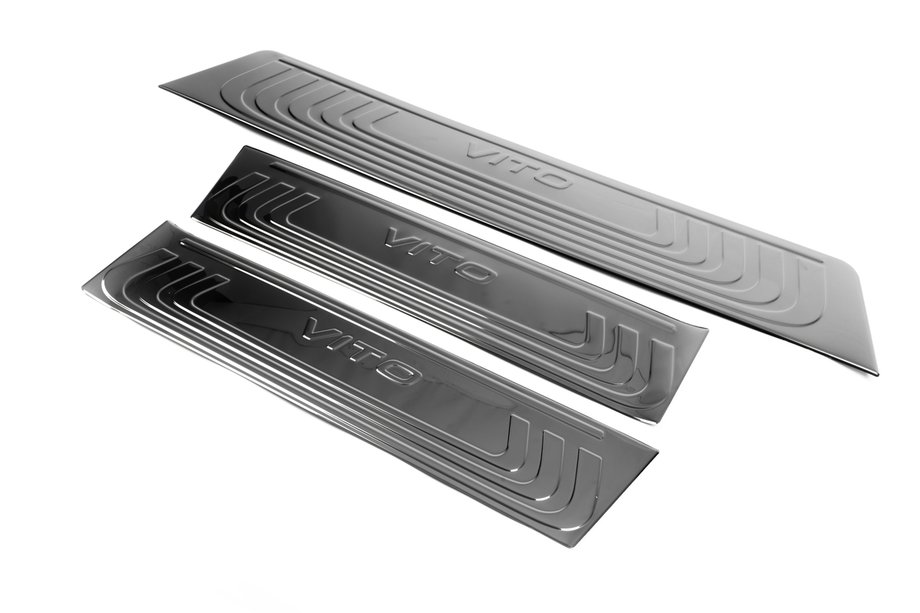 Mercedes Vito/V-klasse W447 2014– Interieur instaplijsten zwart chroom (RVS) Image
