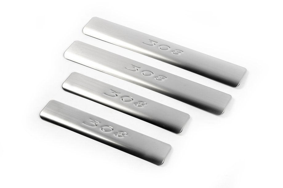 Peugeot 308 2007–2013 Omsa instaplijsten (4 stuks, RVS) Foto 1