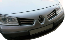 Renault Megane II 2004–2009 RVS grille sierlijsten (model 2006↗, set van 4) Carmos - Turks staal foto 1