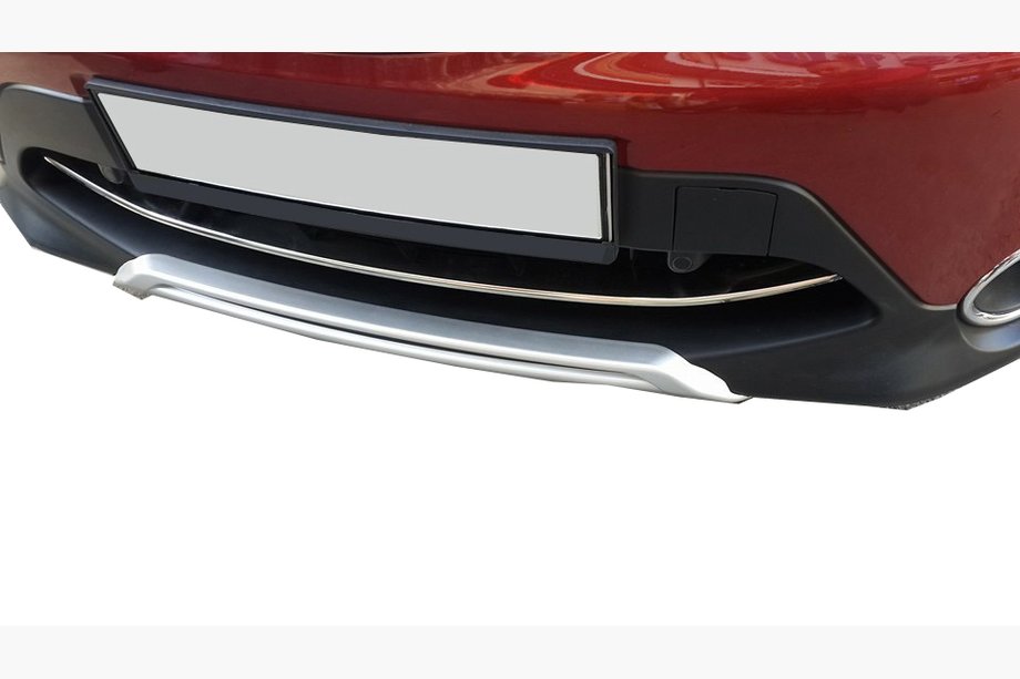 Nissan Qashqai 2014–2021 RVS beschermlijst voor voorbumper (2014-2017) Carmos - Turks staal Image