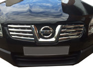Nissan Qashqai 2007–2010 Grillelijsten voor de radiateurgrille (8 stuks, RVS) Carmos - Turks staal foto 1