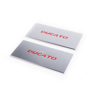 Rode instaplijsten voor binnendorpel (2 stuks, RVS) Fiat Ducato 2006–2025 foto 1