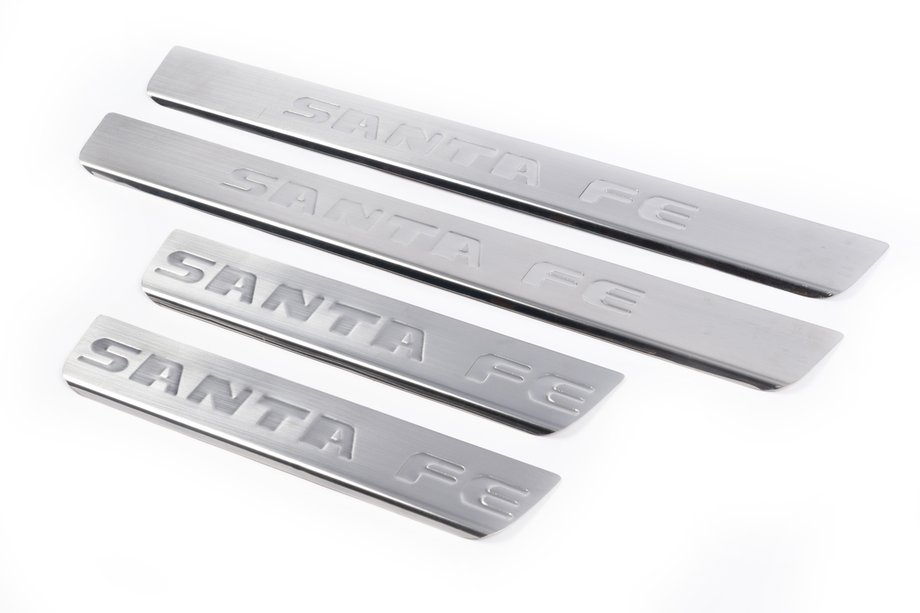 Hyundai Santa Fe 2 2006–2012 RVS instaplijsten Carmos V1 (set van 4) Image