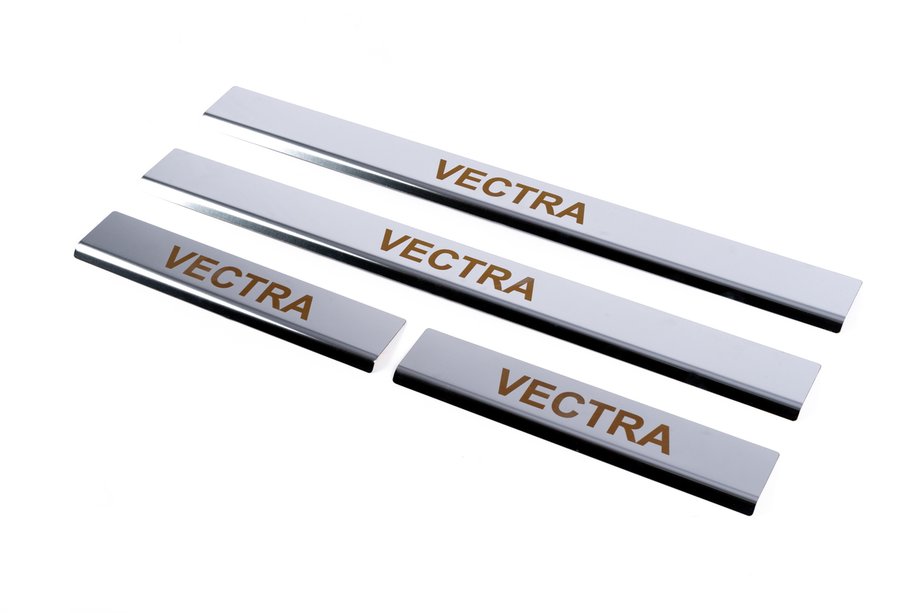 Opel Vectra B 1995–2002 Carmos dorpellijsten (set 4 stuks, RVS) Image