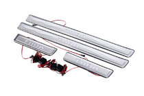 Nissan Tiida 2004–2011 Libao instaplijsten met verlichting (set 4 stuks, RVS) foto 1