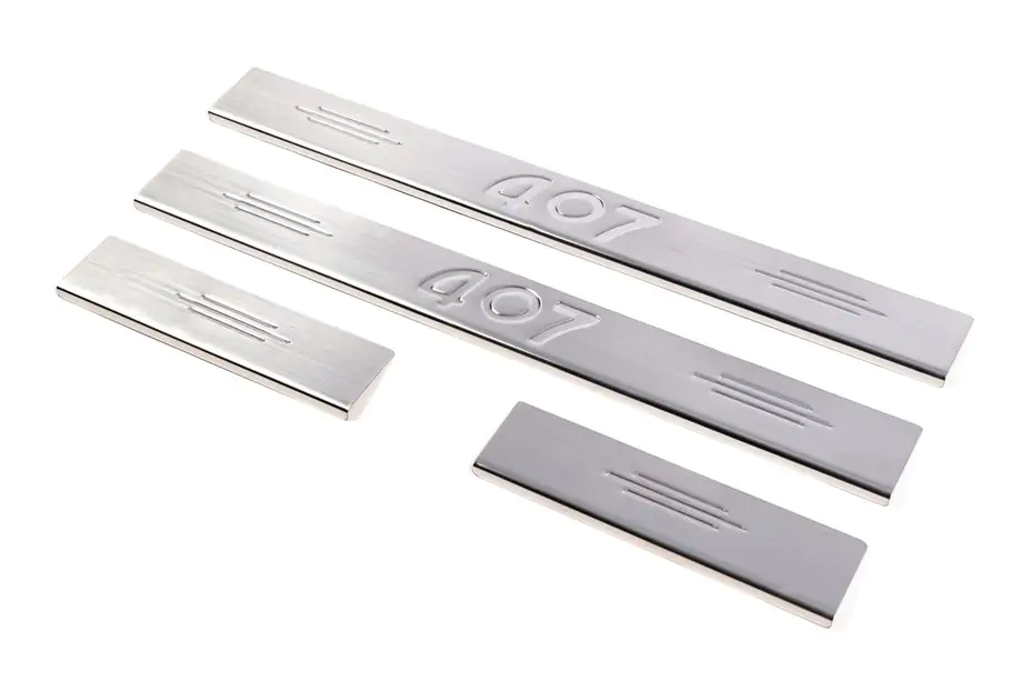 Peugeot 407 2004–2011 Instaplijsten (Carmos V2, 4 stuks, roestvrij staal) Image