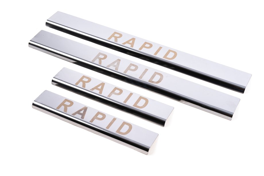 Skoda Rapid 2012–2019 Carmos V1 RVS instaplijsten (set 4 stuks) Image