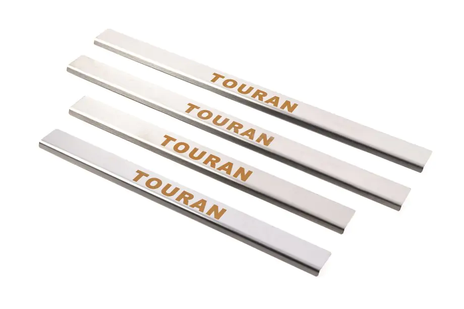 Volkswagen Touran 2003–2010 Carmos dorpellijsten (set 4 stuks, RVS) Foto 1