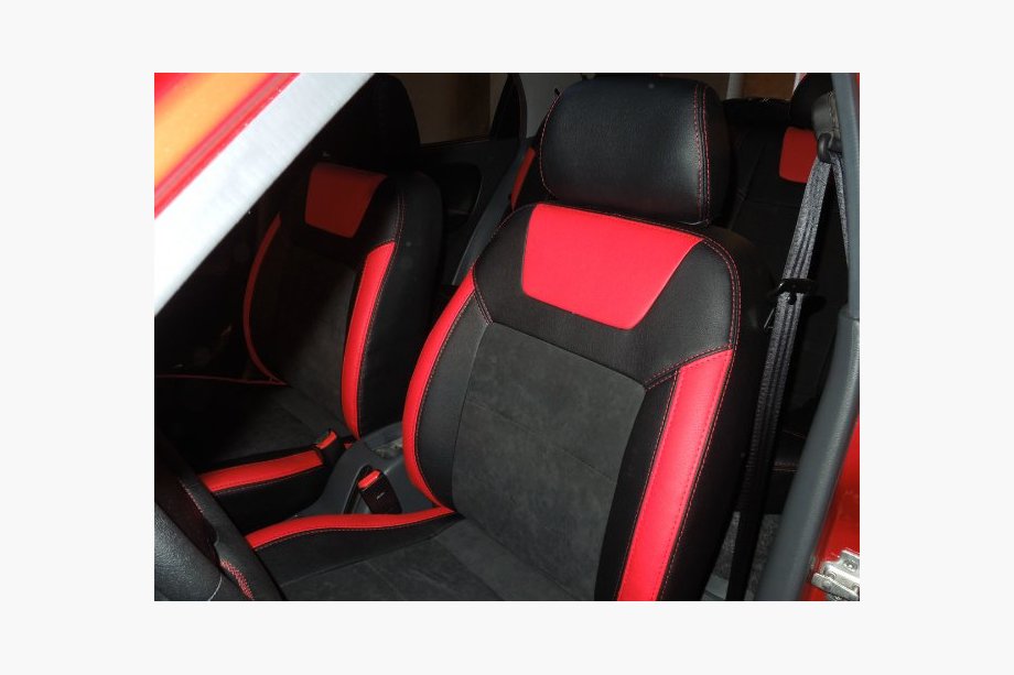 Daewoo Lanos 1998–2017 Pasvorm stoelhoezen Brothers Leather Style Image