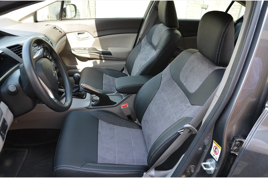 Honda Civic Sedan IX 2011–2016 SoyuzAuto stoelhoezen in leatherlook Image