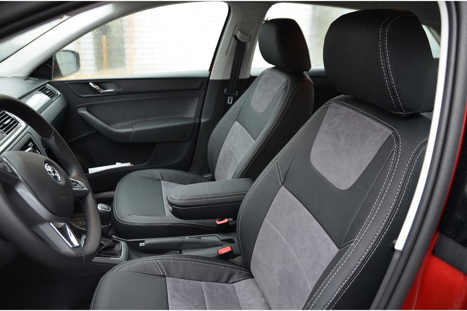 Skoda Rapid 2012–2019 SoyuzAuto stoelhoezen in leatherlook Image