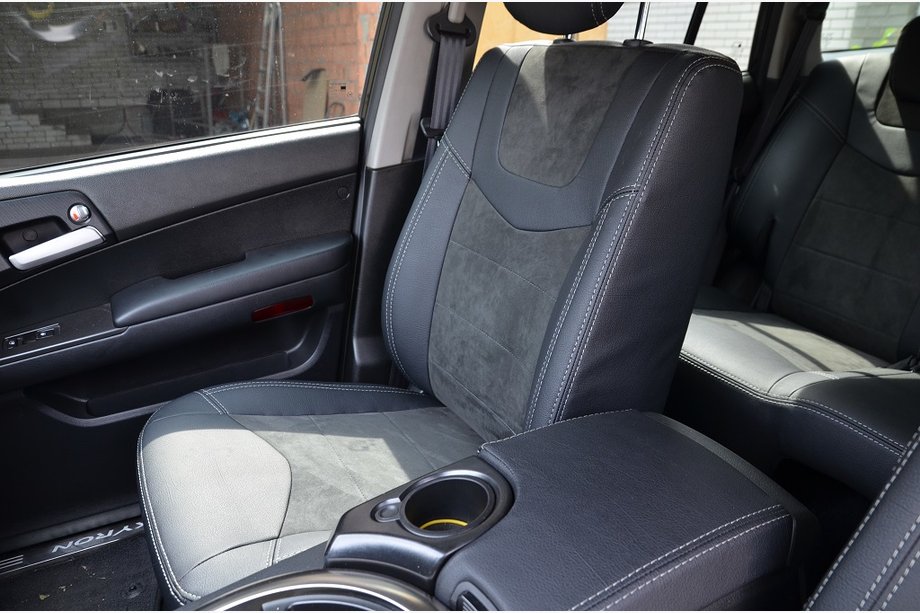 SsangYong Kyron 2005–2014 Autostoelhoezen SoyuzAuto Leather Style Image