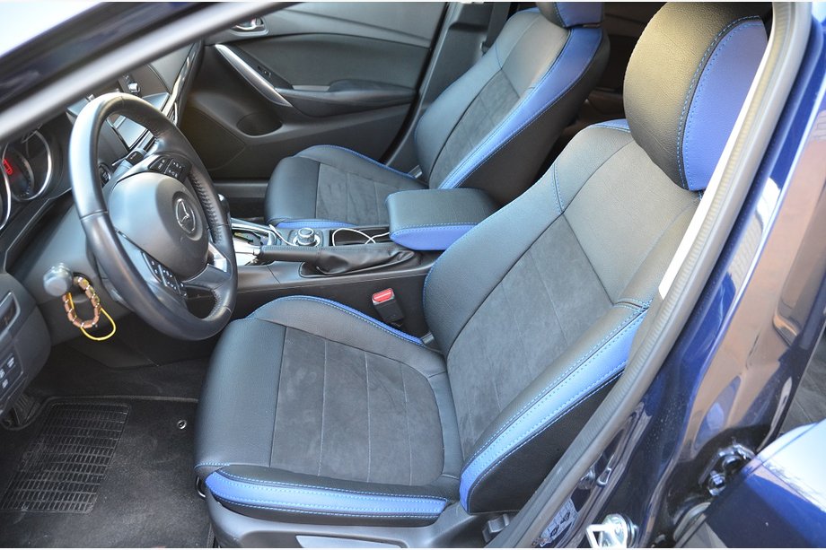 Mazda 6 2012–2024 SoyuzAuto stoelhoezen in leatherlook Image