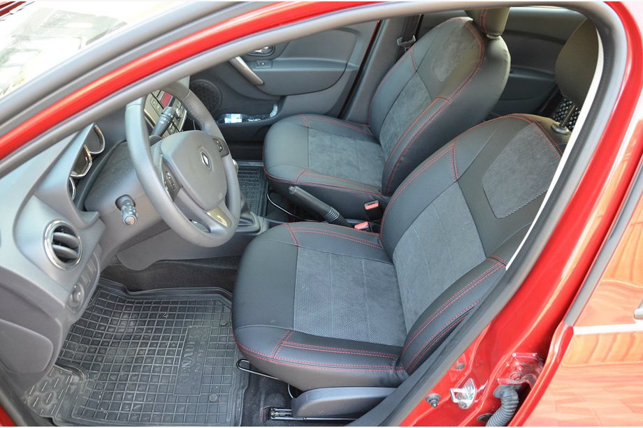 Renault Sandero 2013–2022 Autostoelhoezen SoyuzAuto Leather Style Image