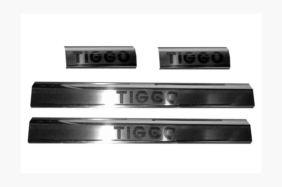 Chery Tiggo 1 2005–2016 Carmos dorpellijsten (set 4 stuks, RVS) Image