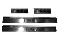 Chery Tiggo 1 2005–2016 Carmos dorpellijsten (set 4 stuks, RVS) foto 1