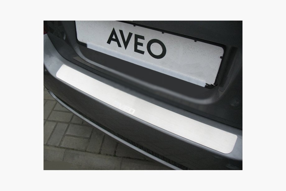 Chevrolet Aveo T250 2005–2011 Nataniko RVS achterbumper beschermlijst Sedan - 4-deurs Image