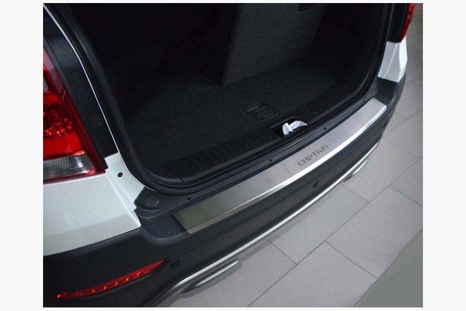 Chevrolet Captiva 2006–2019 RVS achterbumperbeschermer met omgebogen rand NataNika (2011+) Image