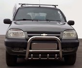 Chevrolet Niva 1998–2020 Bullbar QT006 (RVS) foto 2
