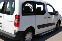 Peugeot Partner Tepee 2008–2018 Line side steps (set van 2, aluminium) foto 1