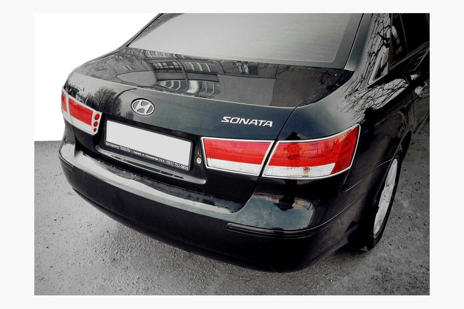 Hyundai Sonata NF 2004–2009 Achterlicht afdekkappen (2 stuks, kunststof) Image