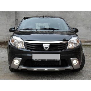 Voorbumper lip-opsatzdelen (3 stuks, spuitklaar) Dacia Sandero 2007–2013 foto 1