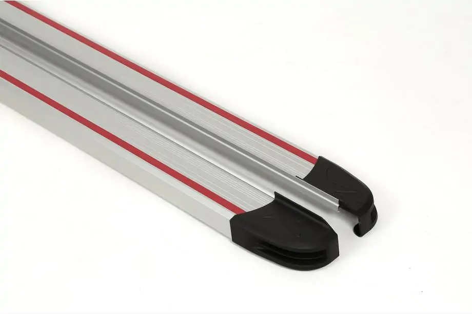 Volkswagen Touareg 2002–2010 Side steps Maya Red-Grey (2 st., aluminium) Image