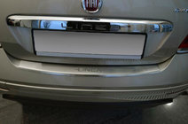Fiat Linea 2006–2018 Achterbumperbeschermlijst met omgezette rand Nataniko (2012+, RVS) foto 1