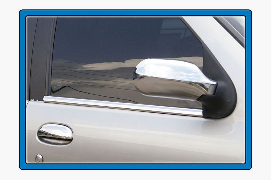 Fiat Albea 2002–2012 Buitenste raamlijstomlijsting RVS (set 4 stuks) Image