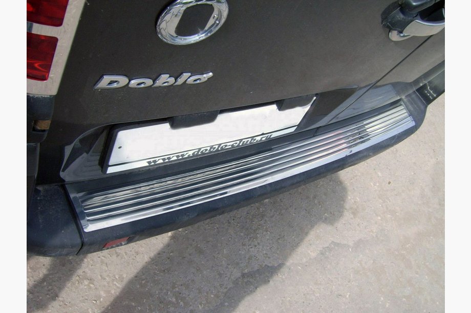 Fiat Doblo I 2001–2005 OmsaLine RVS achterbumper beschermlijst Mat Image