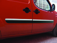 Fiat Doblo I 2005–2010 Deurstrips smal model (4 stuks, RVS) OmsaLine - Italiaans roestvrij staal foto 3
