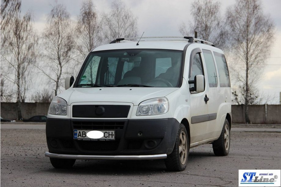 Fiat Doblo I 2005–2010 Voorbeschermbeugel ST008 (2 stuks, RVS) 42 mm Foto 2