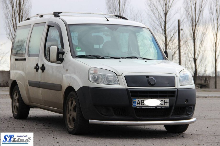 Fiat Doblo I 2005–2010 Voorbeschermbeugel ST008 (2 stuks, RVS) 42 mm Foto 3