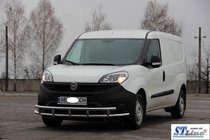 Fiat Doblo II 2010–2022 Frontbeschermer ST016-3 (RVS) 51/51 mm foto 2
